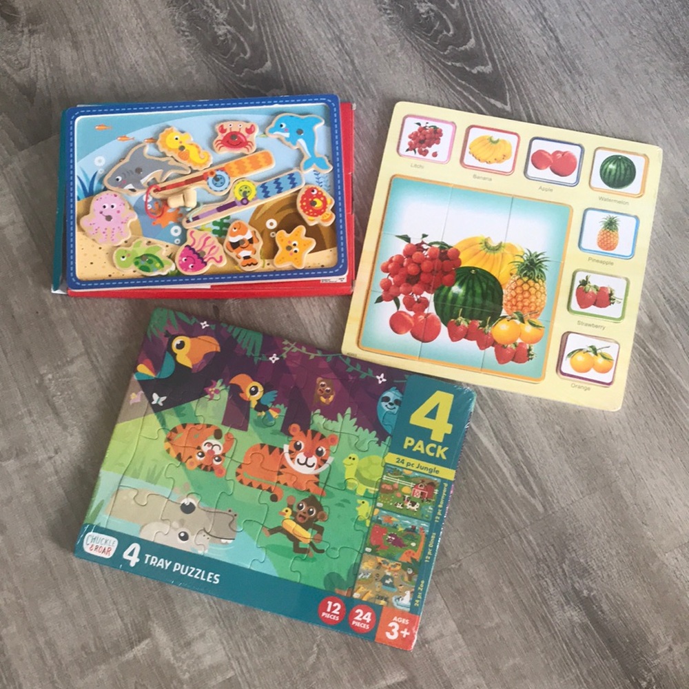 Wooden Puzzle bundle for fun summer